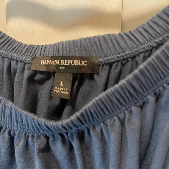 Banana Republic Off The Shoulder Top Size Large Blue - Picture 2 of 5